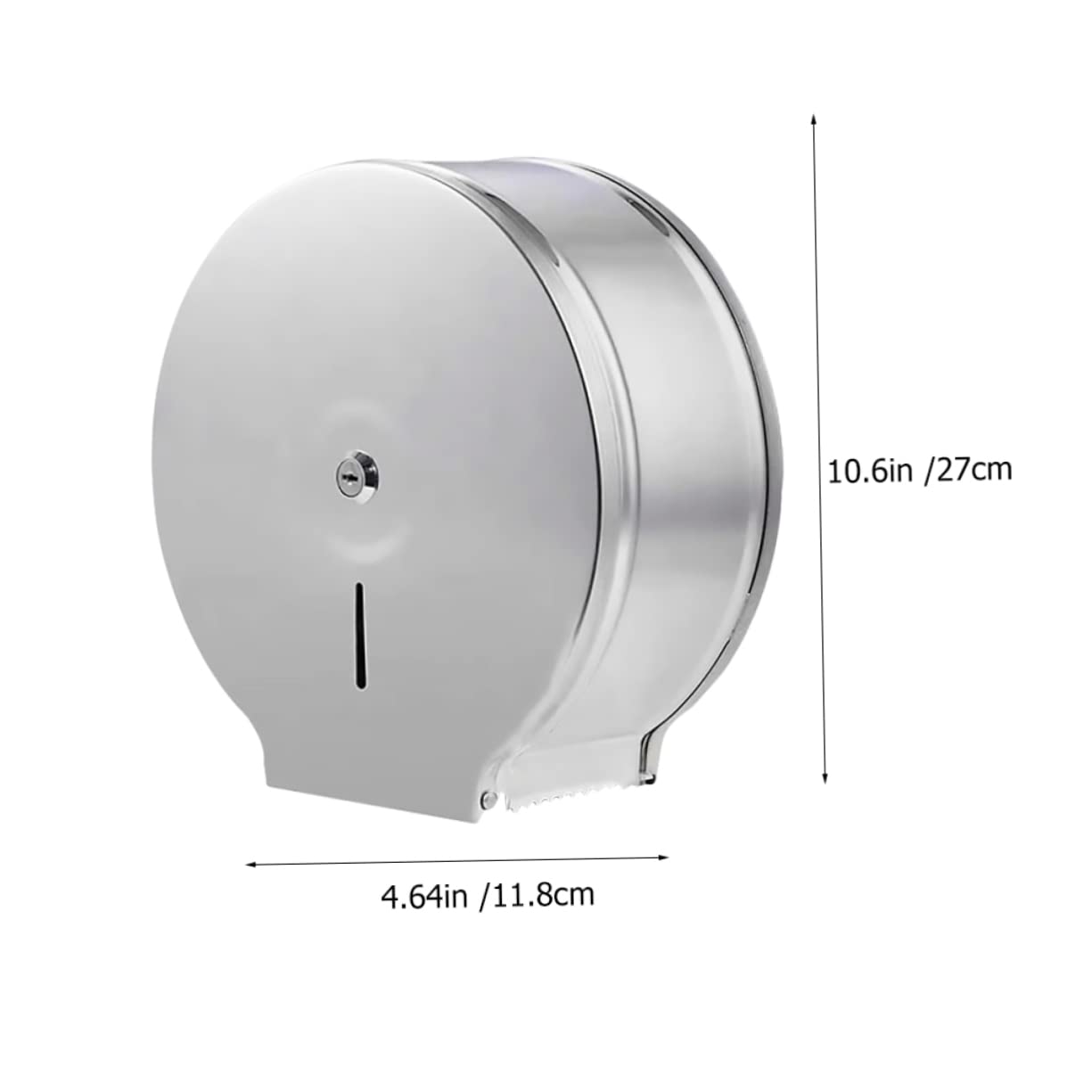Portarotolo Rotondo e Bagno da Acciaio Inossidabile Argento in Moderno Design Resistente Allacqua Facile da Installare Decorare per Stanza