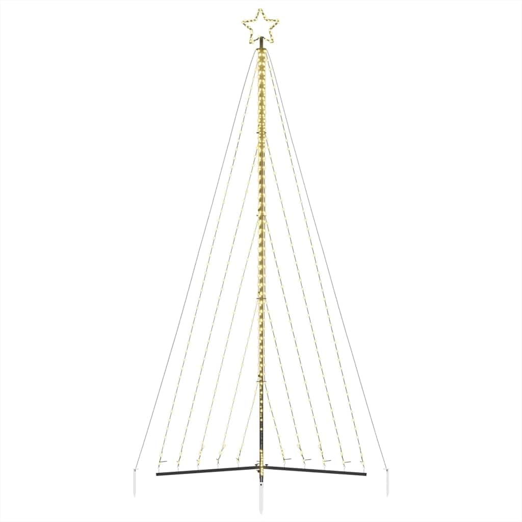 Choinka LED ciepła biel 399 cm, 570 diod LED, 8 efektów świetlnych, IP44, do użytku wewnątrz i na zewnątrz, z gwiazdą