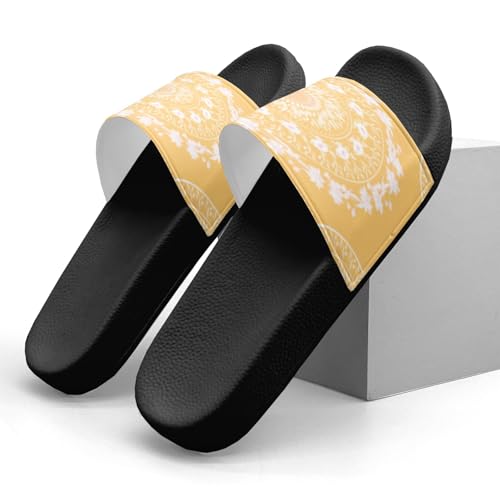 Butterfly Flower Leaf Art Design Slippers Sandals for Women Men Casual Athletic Sandals Pool Shower Indoor Outdoor Slide Slippers3