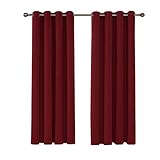 Montierung: Auf jeder Vorhang befinden sich 8 silberne Metallösen und der Innendurchmesser von Jedem Metallöse beträgt 4 cm. Es ist für den meisten Gardinenstangen geeignet，einfach zu hängen und reibungslos zu gleiten.