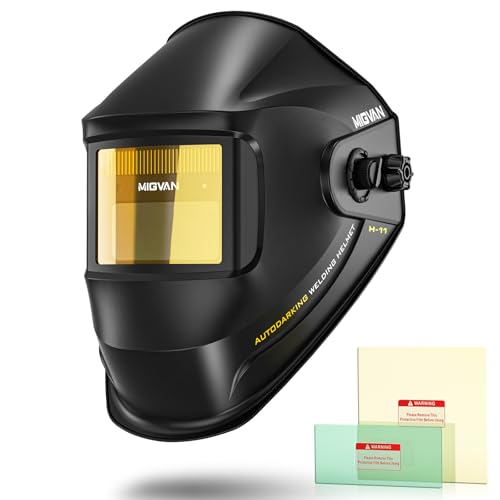 Amazon.co.jp: MIGVAN 溶接面 自動遮光溶接面 本当の色を映す広い視界
