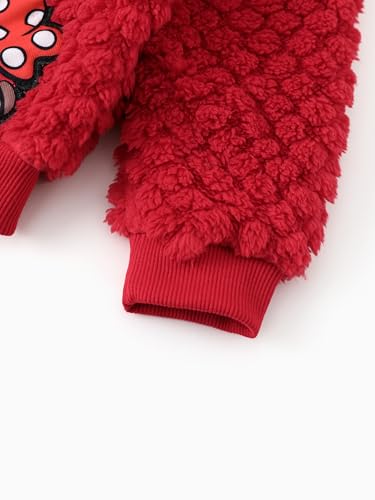 Image of Disney Girl /Boy Fleece Jacket Zipper Sherpa Fuzzy Hoodie Winter Coat 2-13Y