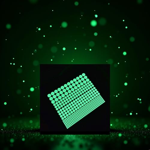Vinilos decorativos de puntos luminosos verdes para pared miniatura 3