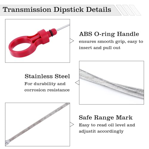 Image of 9336 Transmission Dipstick, Oil Level Dipstick Tool Compatible with Chrysler Jeep Dodge Replaces 8863B, 9336A, 42RLE, NAG1, 62TE 2.7 3.5 3.6 3.7 5.7 6.1 6.4