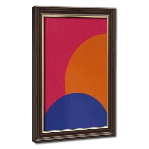 Poster coloré rétro abstrait géométrique médiéval sur toile