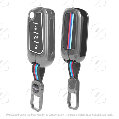 Image of Auto Thrill Premium Key Cover For Compatible With Mahindra Scorpio N | 3Xo | Xuv 300 | Marazzo | Xuv 700 | Xuv 400 Ev | Bolero | Thar 3 Button Flip Key