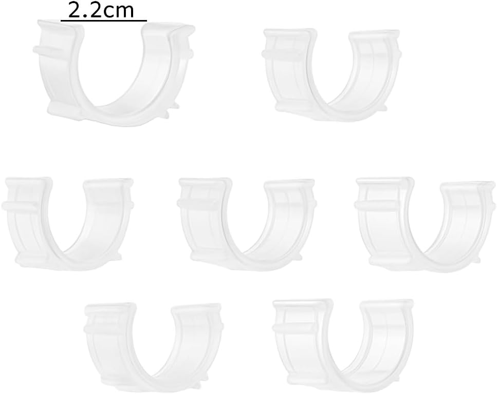 Fbshicung 100pcs Sewing Bobbin Clips, Clear Bobbin Holder, Plastic Thread Clamps Spools Organizers, Sewing Tool Accessory for Craft DIY Embroidery image 3