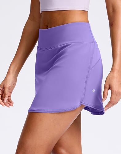 Image of SANTINY Skorts for Women with Pockets High Waisted Golf Skirts with Shorts A Line Athletic Tennis Skirt for Casual Pickleball
