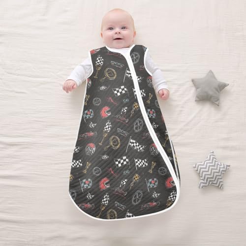 Image of vvfelixl Bright Funny Dinosaurs Baby Sleeping Bag Sleep Sack,Baby Wearable Blanket Sleep Suit for 0-6 Months