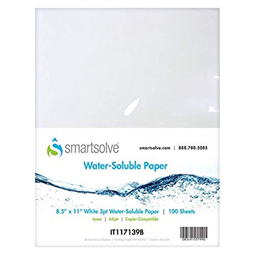 SmartSolve - IT117139B 3pt Water-Soluble Paper 8.5" x 11", White (Pack of 100)