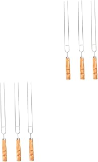 CLISPEED 6 Peças De Garfo De Churrasco De Marshmallow Garfos De Assar Marshmallow Garfos De Churrasco Palitos De Marshmallow Palitos De Kebab De Bambu Garfo De Assar Palitos De Assar