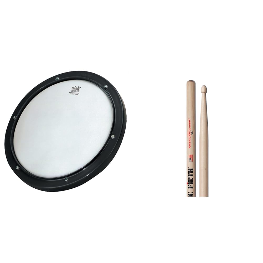 Remo 2G77 - Caja sorda remo RT-8 & Vic FIrth - Baquetas de la serie American Classic® 5A - Madera de nogal American - Punta de Madera