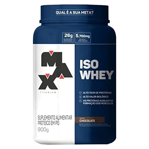 Whey Protein Isolado Chocolate 900g Max Titanium WPI