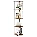 Furinno Turn-N-Tube 5 Tier Corner Display Rack Multipurpose Shelving Unit, 1-Pack, Light Cherry/Black