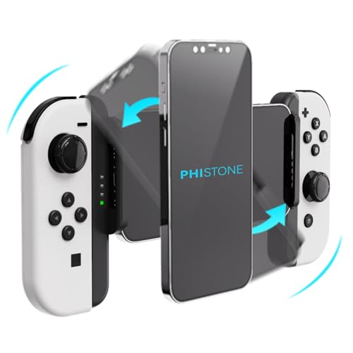 Phistone Magnetic MagSafe Smartphone & Tablet Mount for Nintendo Switch JoyCon (JoyCon Not Included) - 360° Rotation, Adjustable Length, Multi-Device Compatible, Strong Magnetic Hold