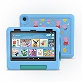 Amazon Fire HD 8 Kids tablet (Peppa Pig, limited edition), ages 3–7 | Includes ads-free books, games and videos, 8' HD screen, parental controls, 13-hr battery, 32 GB, Blue