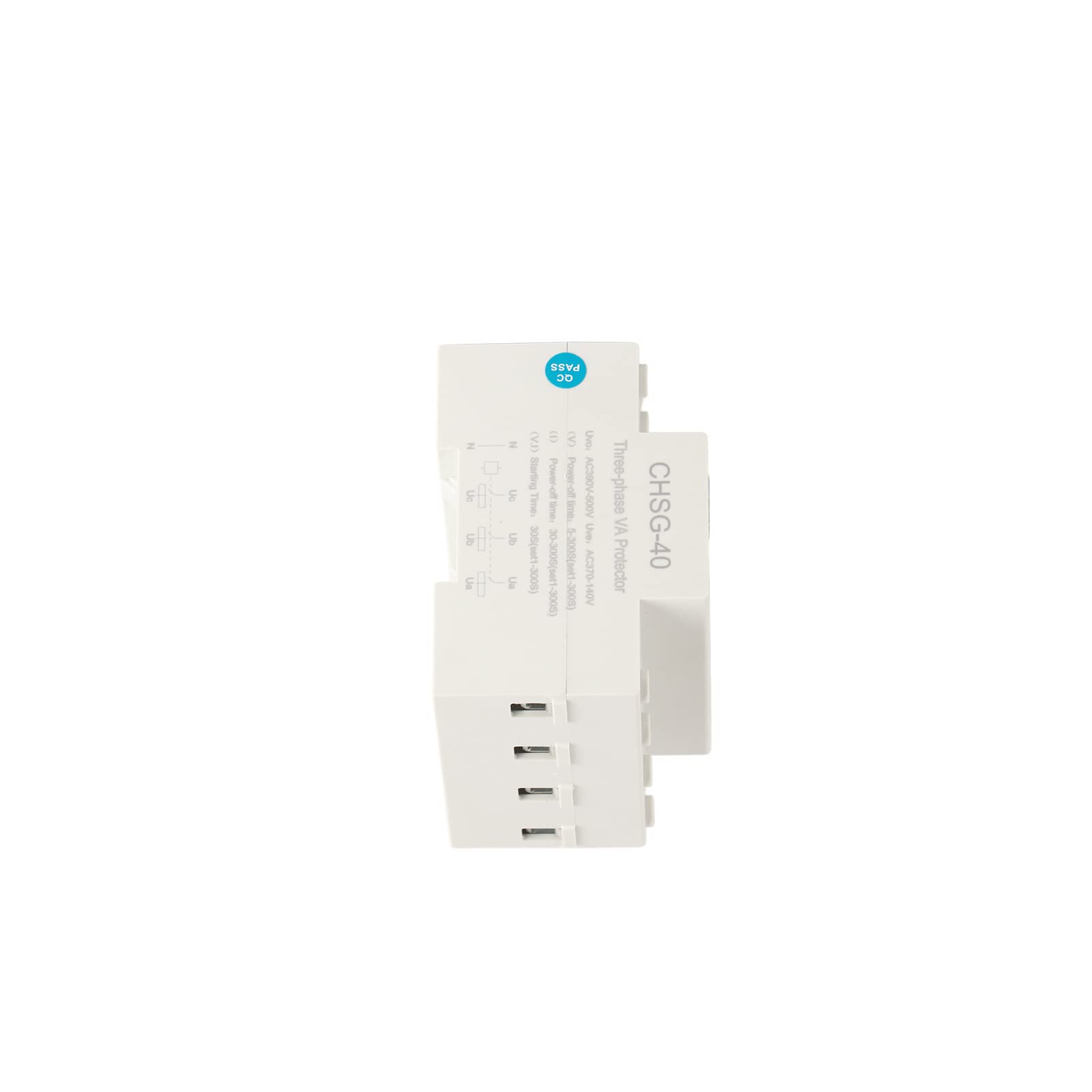 Voltmètre Triphasé Sur Rail DIN Ampèremètre, CHLT 63 Affichage Numérique Ampèremètre Din à Réinitialisation Automatique AC390 à 500V Tension AC370V 140V Sous Dispositif De Protection De Courant (40A)
