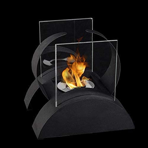 Buy JHY DESIGN Square Bioethanol Fireplace with TwoSide Glass 19cm