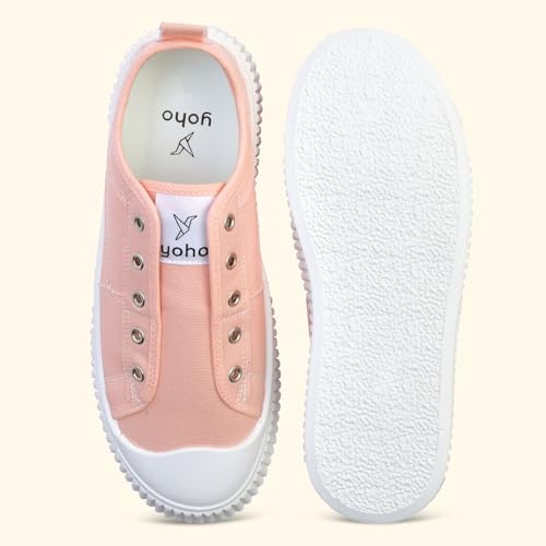 Image of YOHO Cruise Women's Without Lace Trendy Stylish Canvas Slip-On Sneakers (SoS)