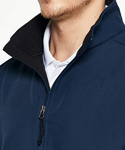 Image of TSLA Men's Full-Zip Softshell Winter Jacket, Waterproof Fleece Lined Athletic Jacket, Outdoor Sport Windproof Jackets