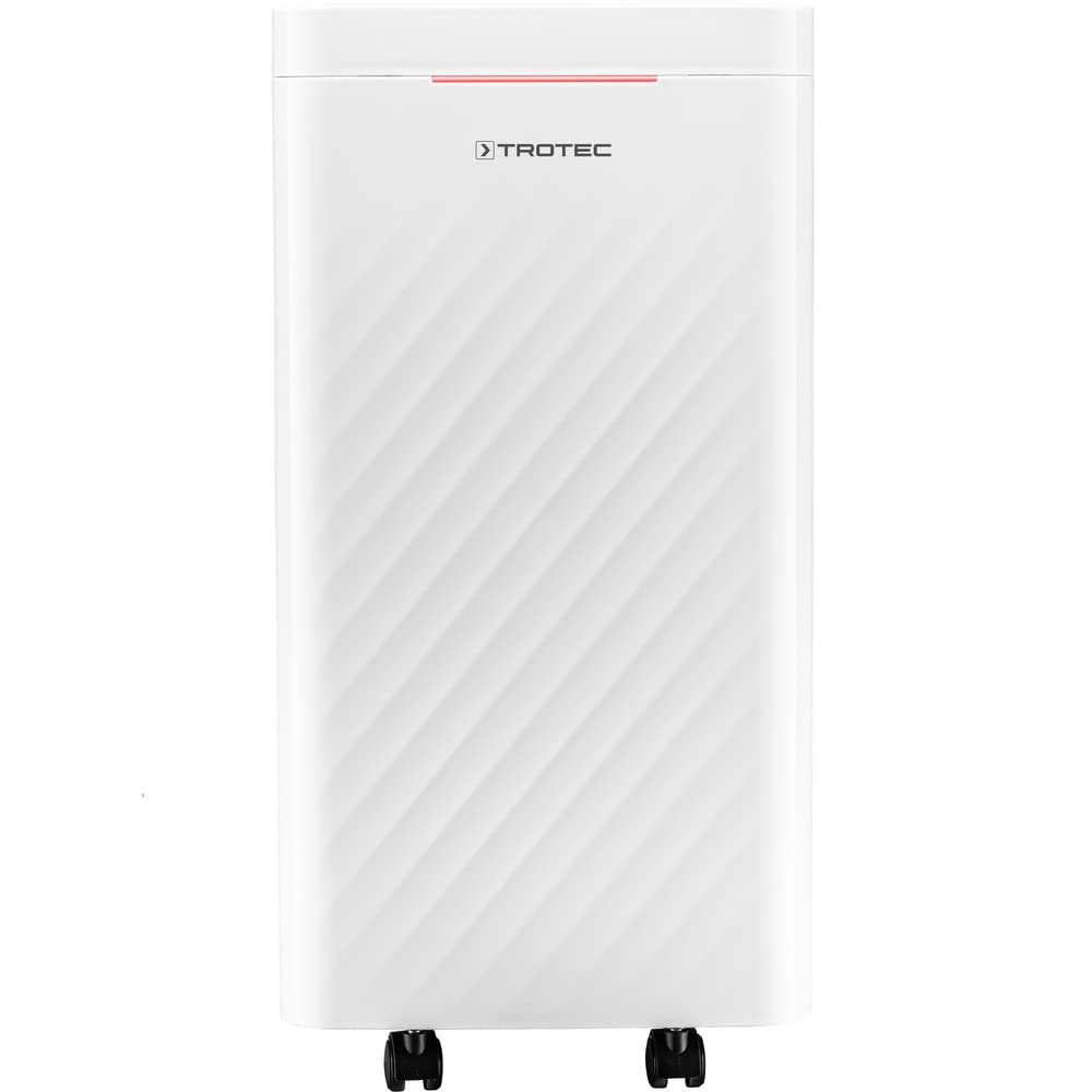 TROTEC Deshumidificador y purificador de aire de diseño TTK 27 HEPA, 12 L/día, Filtro HEPA con 95% de Efectividad, Pantalla LED, 2 en 1, Reinicio Automático, Función Secado de Ropa