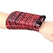 WANGXINYI Universal-Handy-Halterung für Reisen, Laufen, Sport, für Smartphones, 2 Taschen, 1 Reißverschlusstasche, Schlüsselhalter, Armband, dehnbar (schwarz und rot)