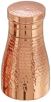 Copper-Master Copper Master: Stylish & Elegant Bedside Bedroom Bottle Jar with Pure Copper, 100% Leak Proof and Joint Free,Capacity 1 Litre (1000 ml)