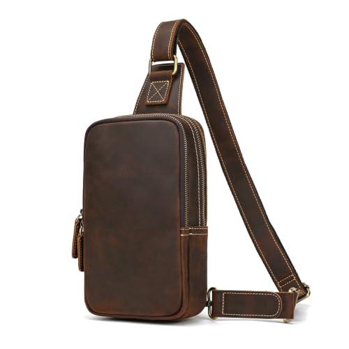 Bolso bandolera de piel para hombre: despídete del desorden en tus viajes con sus bolsillos