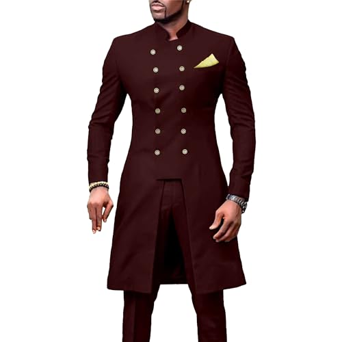 Costume imprimé africain 2 pièces veste ajustée pour mariage et gala