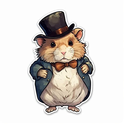 Image of Yoonek Graphics Hamster Vinyl Decal Sticker for Car, Laptop, Tumbler, More. #005444