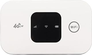 KOSDFOGE Portable Internet Hotspot, 150Mbps High Speed SIM Card 4G Strong Coverage SIM Card Router for Office Travel High Speed Pocket WiFi Device (White)