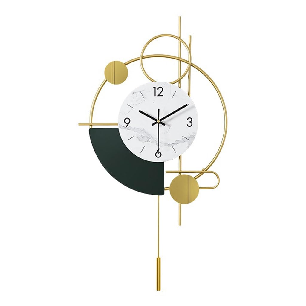 EINES Silent Decorative Wall Clock Modern Clock Wall Clock Living Room Wall Clock Creative Personality Restaurant Nordic Light Luxury Decorative Clock Wall Easy to Read