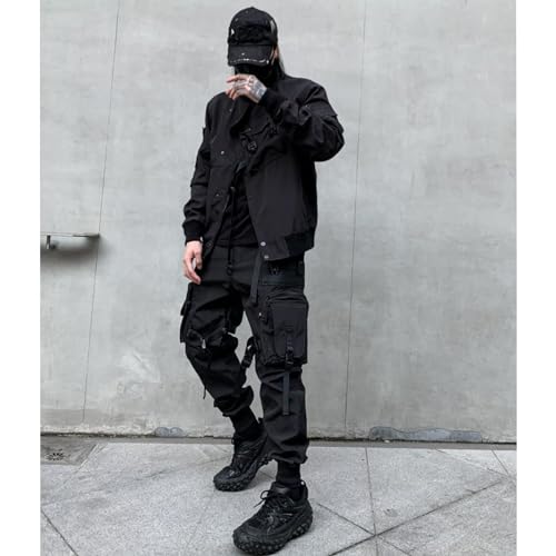 Men's Functional Style Paratrooper Tactical Cargo Techwear Punk Streetwear Goth Pants2