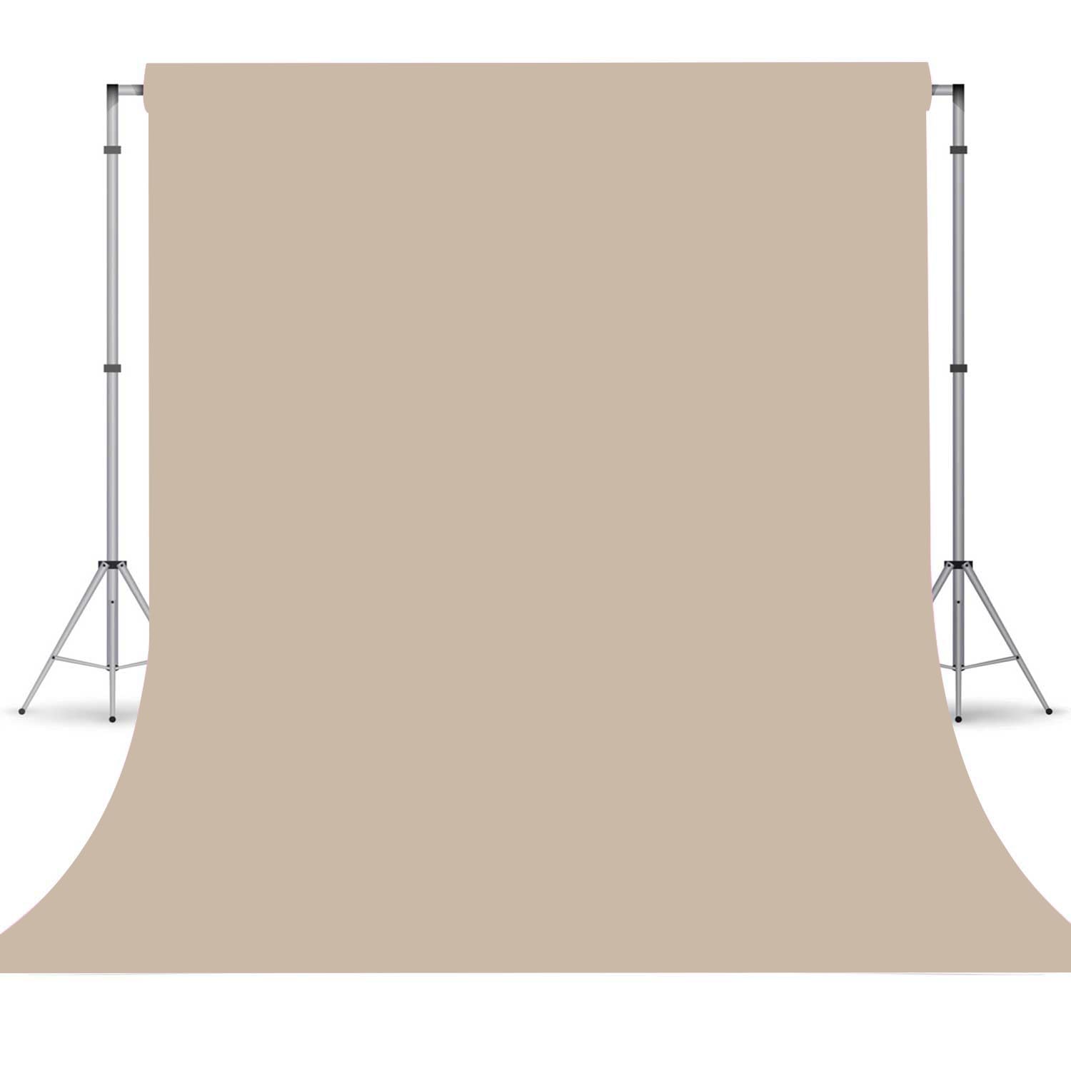 Beige Photo Backdrop,Photo Booth Portrait Photography Backdrops,Studio Beige Backdrop for Photoshoot Streaming Video Shooting 8FTx10FT