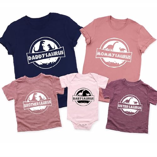 Family Mamasaurus Dadasaurus T-Shirts, Mens Dinosaur Shirts, Mama Shirts, Daughter, Dad and Son Matching Shirts, Dino Tees for Women, Men, Sister, Brother, Ideas, Mom Daddy Tee