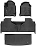 SMARTLINER 2 Row Floor Mats & Cargo Liner Behind 3rd Row Set Compatible with 2021-2023 Tahoe/Yukon w/ 2nd Row Bench Seat