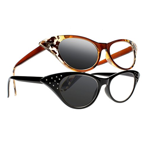 Women Transition Photochromic Sexy Cat Eye Diamonds Reading Glasses UV400 Sunglasses +1.00~+4.002