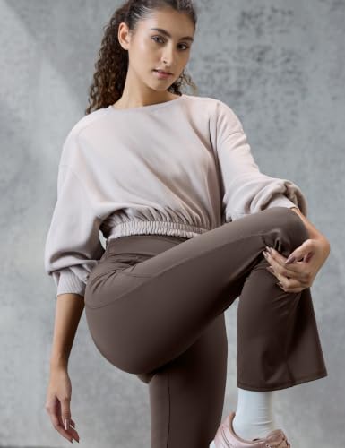 Image of Enamor High Rise Full Length Pull on Boot Cut Active Pant for Women - Relaxed Fit, Quick Dry, Antimicrobial - A402
