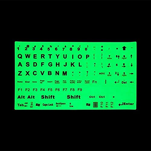 Pegatinas de Teclado en Inglés con Efecto Luz Nocturna miniatura 6