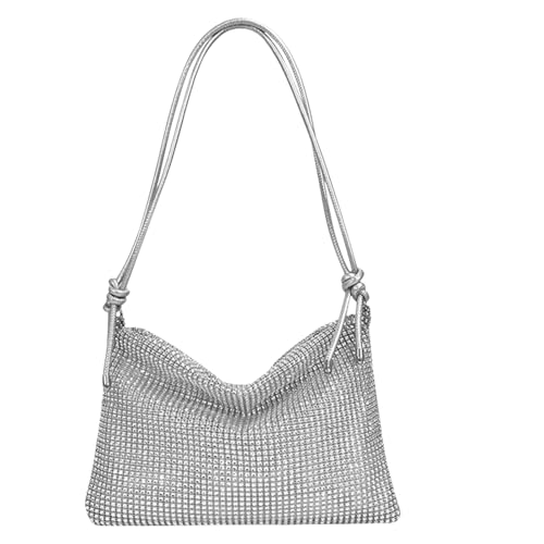 Amexo Damen Glitzer Tasche, Verstellbarer Schultergurt Elegante Tasche...