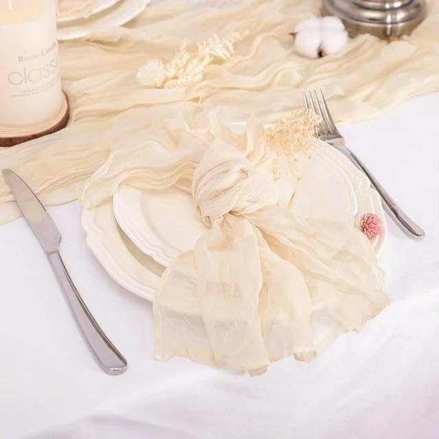 Serviettes de table en tissu froissé haut de gamme lot de 50 pour réception