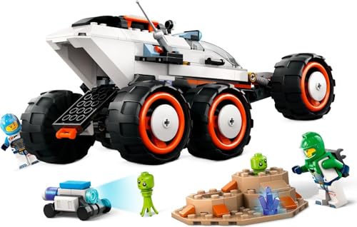 City Rover Esploratore Spaziale e Vita Aliena, Veicolo Giocattolo da Costruire, Giochi per Bambini e Bambine da 6 Anni con 2 Minifigure di Astronauti, Robot e Action Figure di 2 Alieni 60431 - Lego - Immagine 3