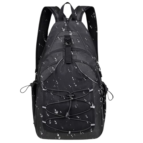 Bolsa de pecho, mochila de viaje pequeña, elegante organizador de actividades al aire libre, 10.24 x 6.3 x 17.32 pulgadas, el mejor paquete de equipo compacto para senderismo, correr, acampar y uso