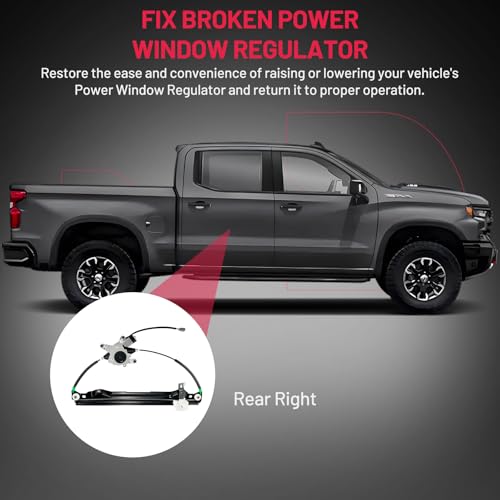 Image of BDFHYK 748-507 Power Window Regulator with Motor Rear Right Compatible with Ford Explorer 2002-2010, Ford Explorer Sport Trac 2007-2010, Lincoln Aviator 2003-2005, Mercury Mountaineer 2002-2010