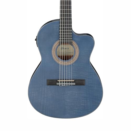 Image of Ibanez GA5FMTCE Thinline Nylon Acoustic-electric Guitar - Open Pore Berry
