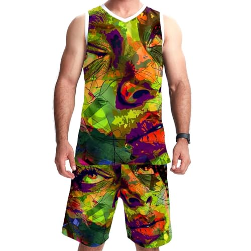 Combinaison de basket-ball motif aquarelle avec poches utiles