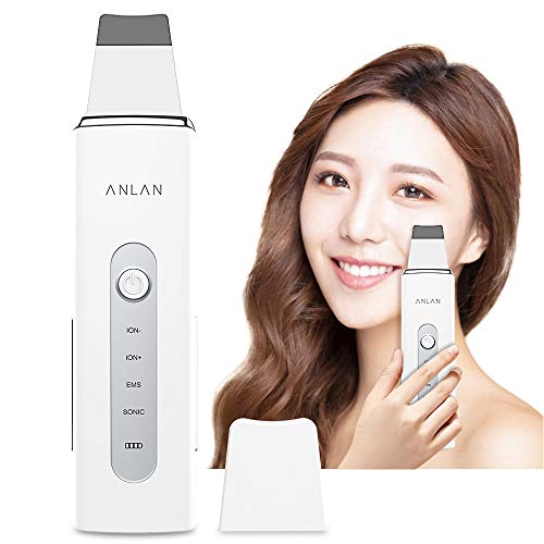 ANLAN ウォーターピーリング 超音波 美顔器 ピーリング スマートピール イオン導入 イオン導出 超音波振動 毛穴クリーナー 超音波ピーリング 多機能美顔器 EMS微電流 毛穴クリーナー イオン美顔器 美肌 ニキビ/黒ずみ/角質/汚れ除去 USB充電式 日本語説明書付き PSE認証済(一年の安心保証)