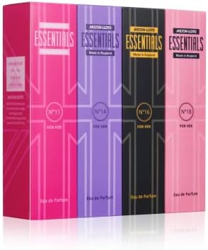 MILTON-LLOYD ESSENTIALS No 11, No 14, No 16, No 18 Ladies Perfume Set, Perfumes for Women. Set of 4 x 50ml Eau de Parfums. Luxury Fragrance, Long Lasting Milton-Lloyd Womens Perfumes