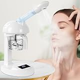 TaFoyu Gesichtssauna Gesichtsdampfer Gesicht Dampf, Professional Nano Ionic Dampfgerät, 360°Drehbare Düse, SPA Gesichts-Befeuchter Gesichtszerstäuber für Heim und Schönheitssalon