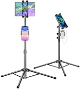 ☆2クランプ付き フロアスタンド 三脚 タブレット&スマホ対応 調整可能 Amazon.co.jp: タブレット用 三脚 スタンド - フロアスタンド床置き